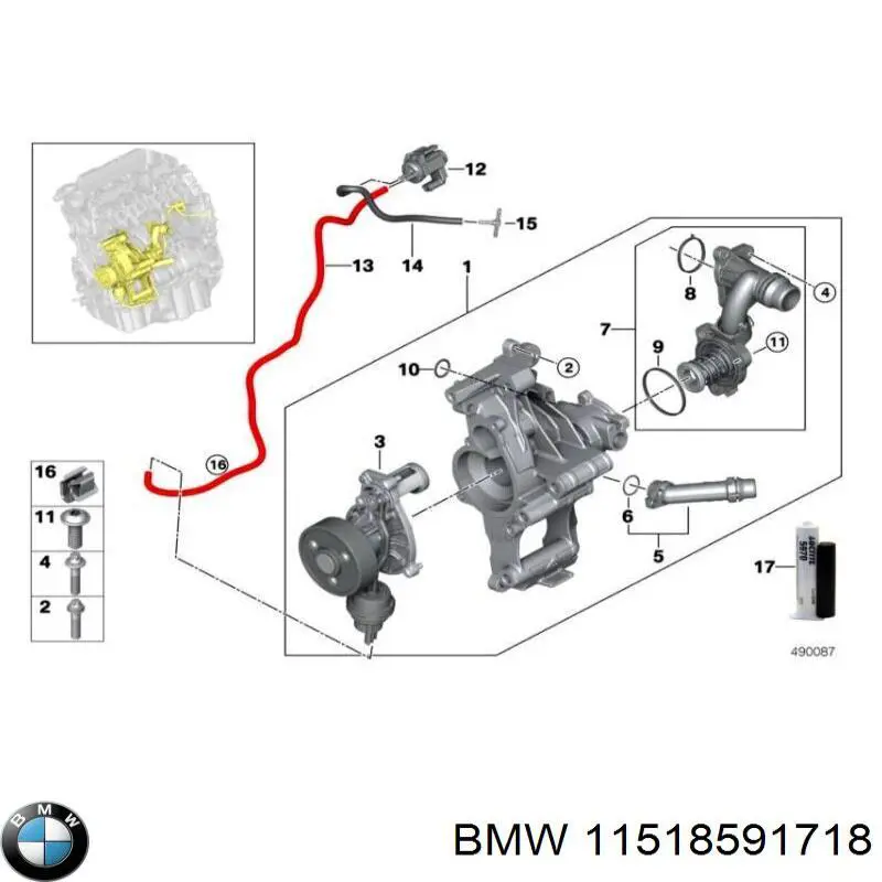 11518591718 BMW Pompa chłodząca wodna