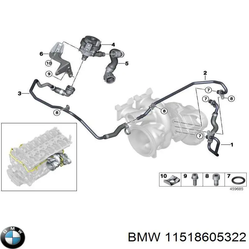 11518605322 BMW pompa chłodzenia wodą, dodatkowa elektryczna