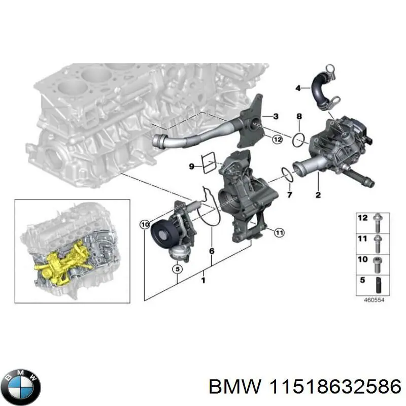 11518632586 BMW Uszczelka pompy wodnej