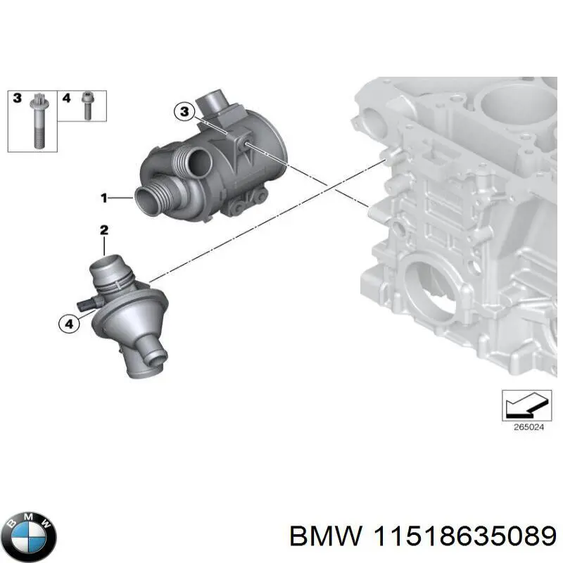 11518635089 BMW Pompa chłodząca wodna