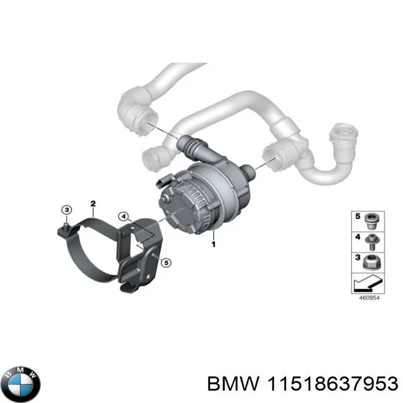 Pompa chłodzenia wodą, dodatkowa elektryczna BMW 11518637953 cena, od 137,21 USD
