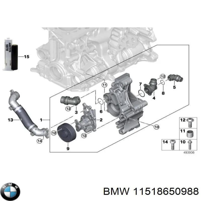 Pompa chłodząca wodna BMW 11518650988 cena, od 86,85 USD