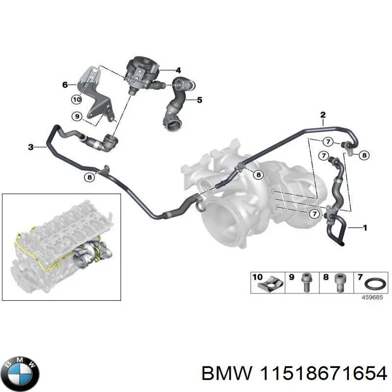 11518671654 BMW pompa chłodzenia wodą, dodatkowa elektryczna