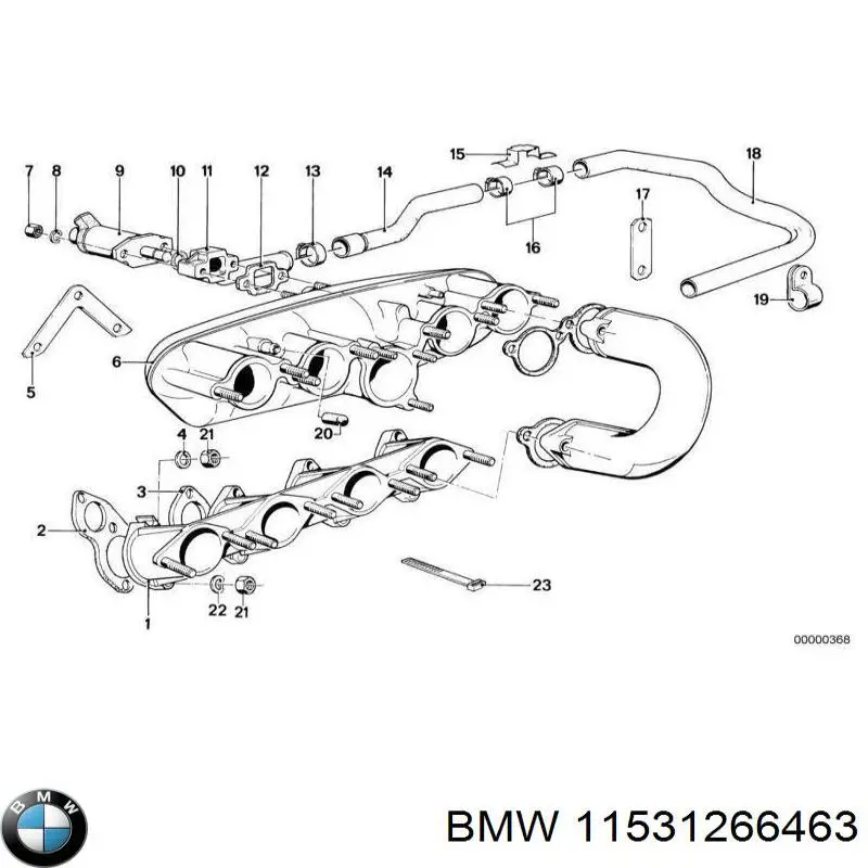 Przewód (króciec) chłodnicy górny BMW 11531266463 cena, od 8,17 USD
