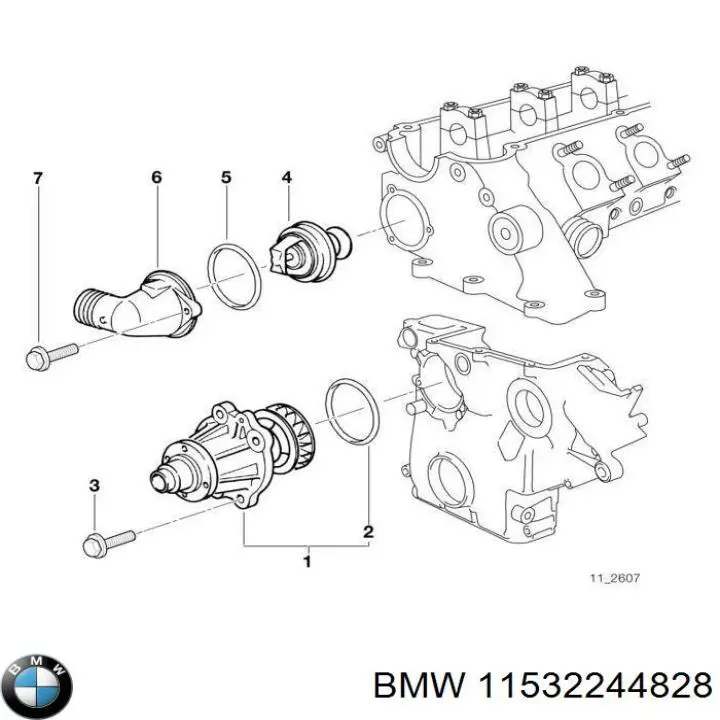 Do koszyka Obudowa termostatu BMW 5  E39