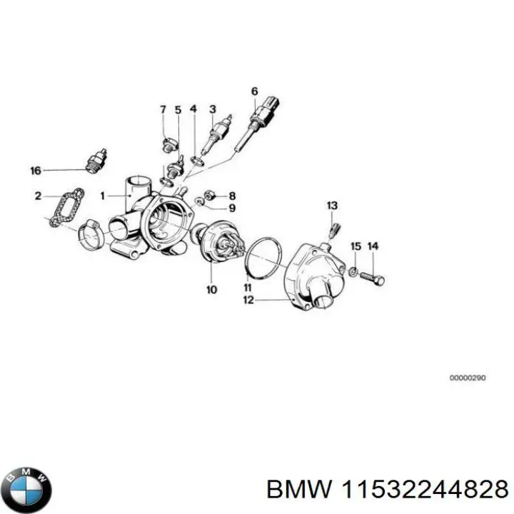 Obudowa termostatu BMW 11532244828 cena, od 13,83 USD