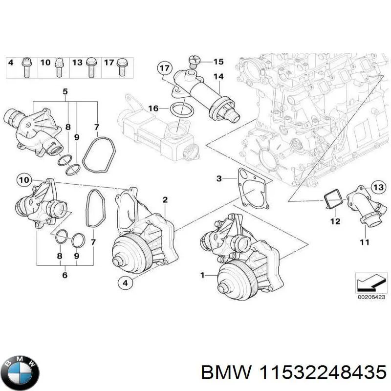Uszczelka schładzacza EGR układu recyrkulacji spalin BMW 11532248435 cena, od 0,09 USD