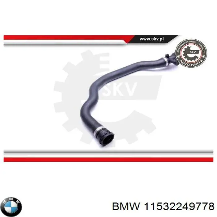 Do koszyka 11532249778 BMW Przewód (króciec) chłodnicy górny