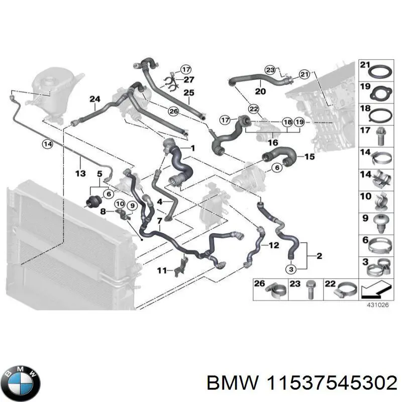 Uszczelniacz króćca pompy do BMW 7 (F01, F02, F03, F04)