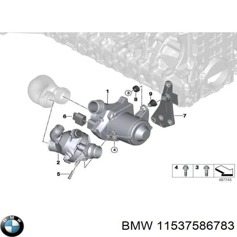 Obudowa termostatu BMW 11537586783 cena, od 137,21 USD