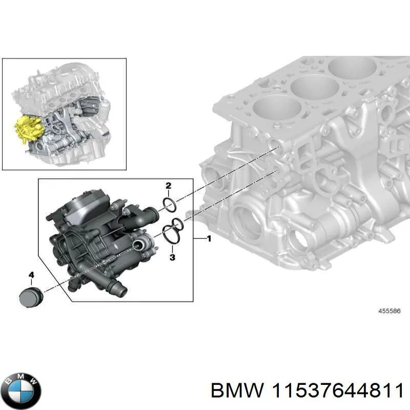 Obudowa termostatu BMW 11537644811