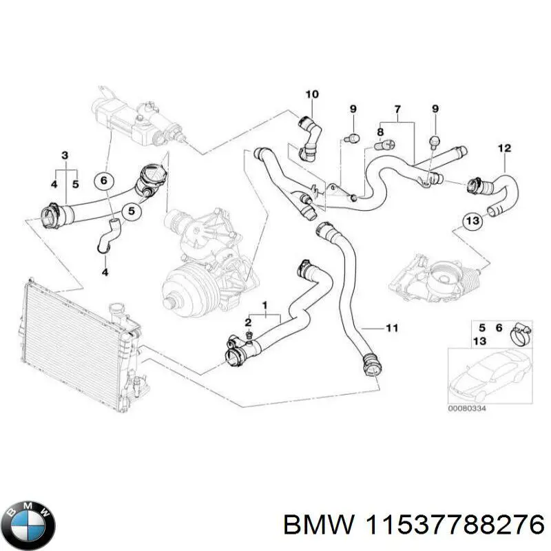 Przewód (króciec) chłodnicy górny BMW 11537788276 cena, od 48,21 USD