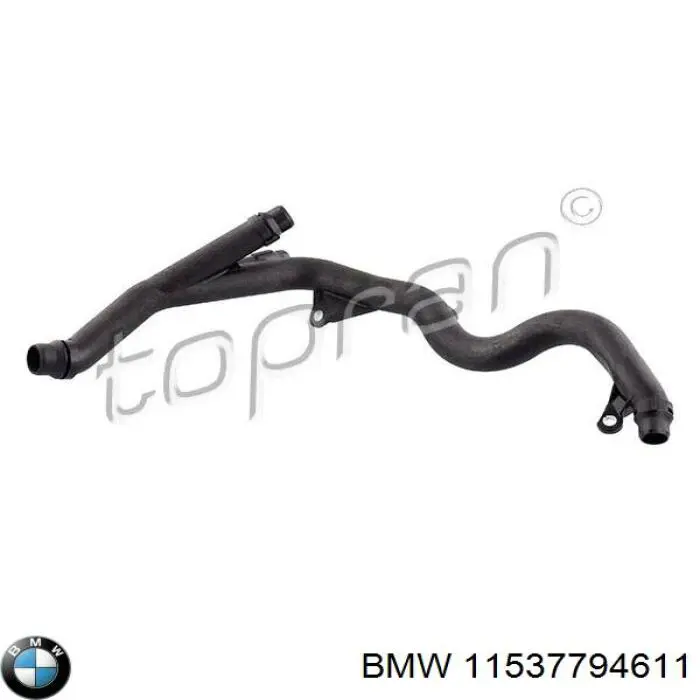 11537794611 BMW Przewód chłodnicy ogrzewacza (nagrzewnicy), zwrotny
