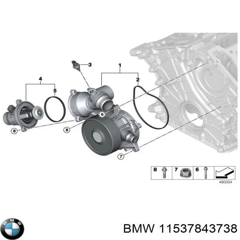 11537843738 BMW Pompa chłodząca wodna
