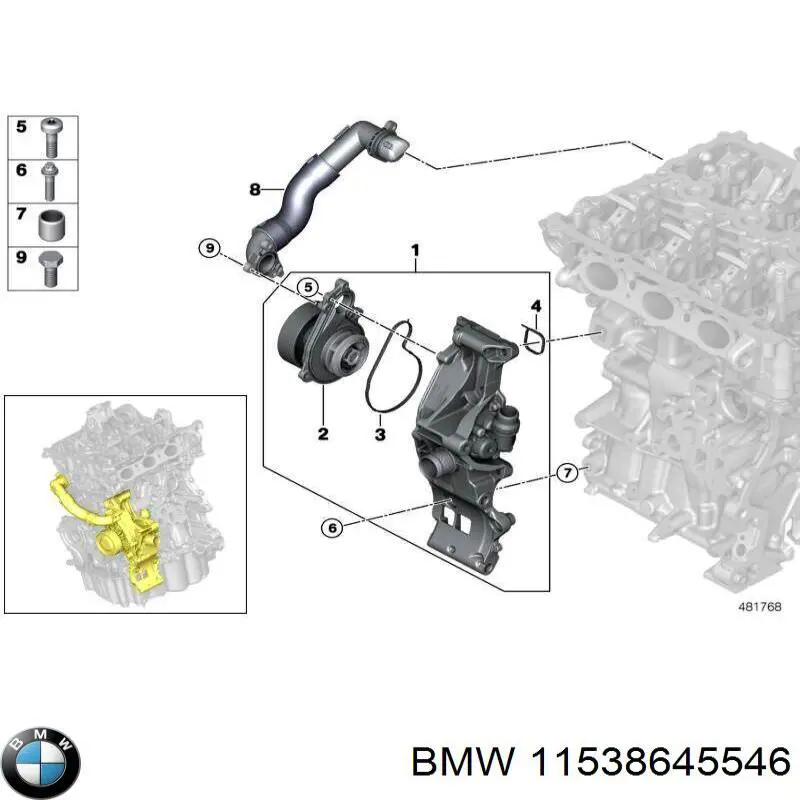 11538645546 BMW Przewód (króciec) układu chłodzenia