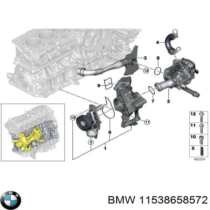 11538658572 BMW Uszczelka termostatu