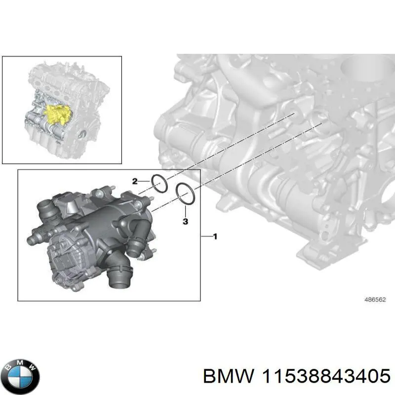 Obudowa termostatu do BMW 2 (F45)