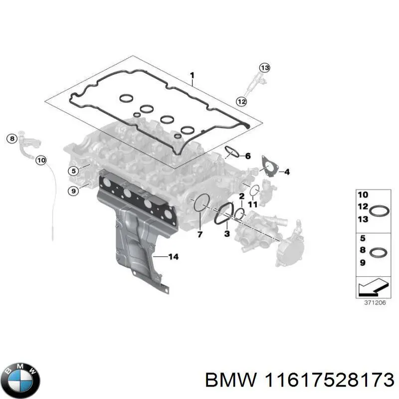 Uszczelka kolektora ssącego 11617528173 BMW