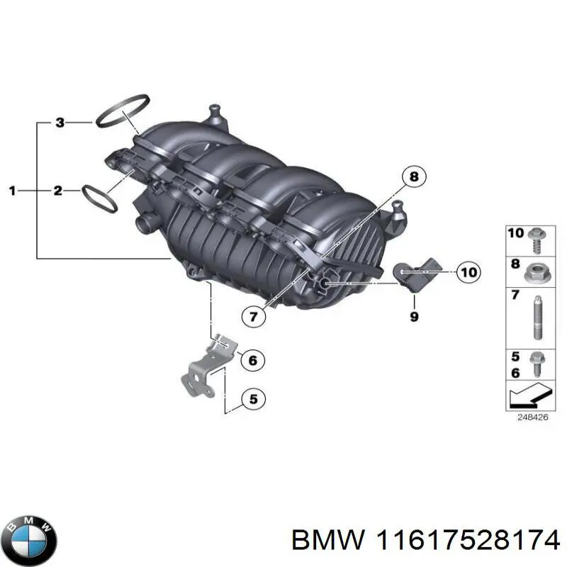 Uszczelka przepustnicy BMW 11617528174 cena, od 4,89 USD