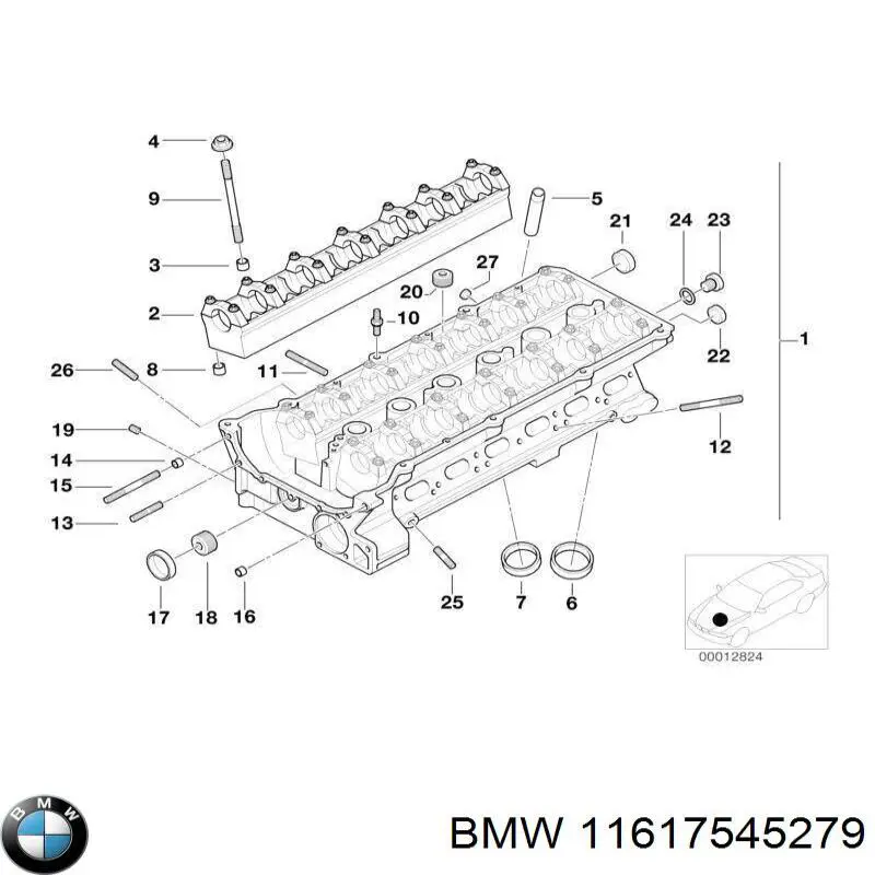 Do koszyka 11617545279 BMW Nakrętka kolektora wydechowego