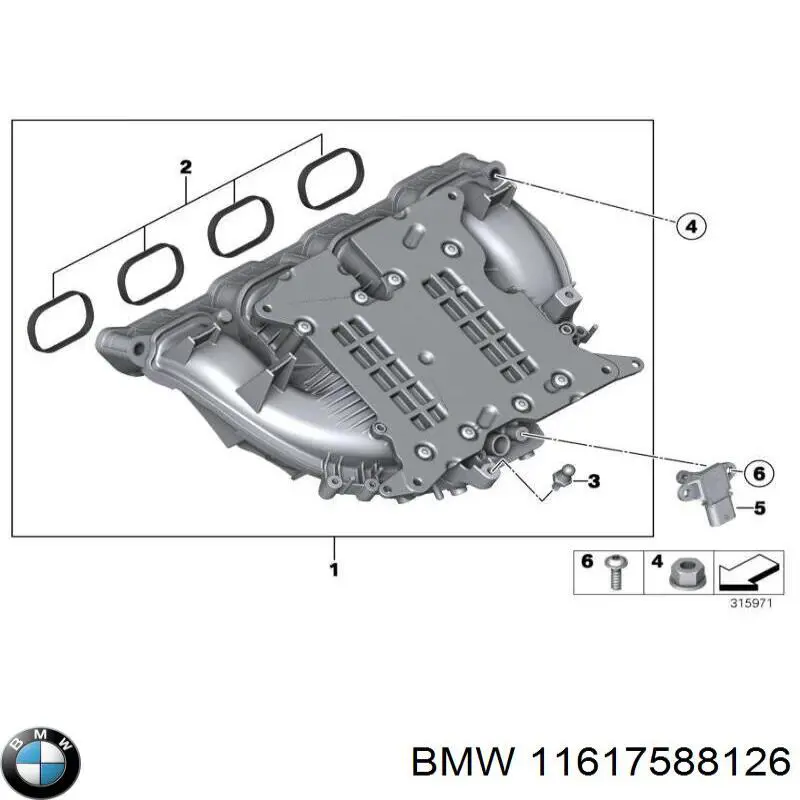 Kolektor ssący BMW 11617588126 cena, od 140,86 USD
