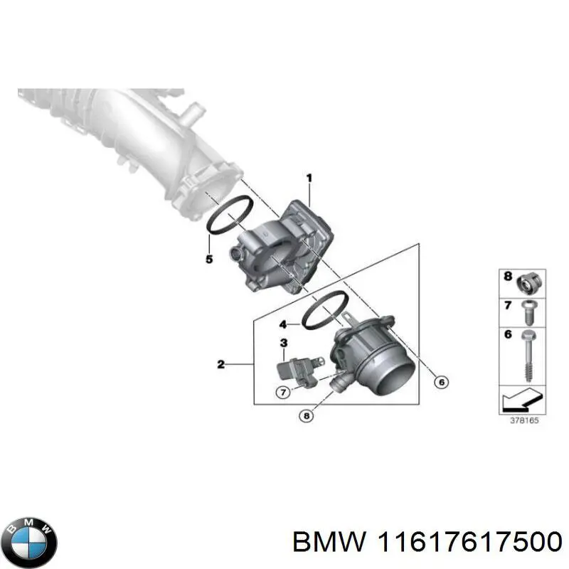Kolektor ssący BMW 11617617500