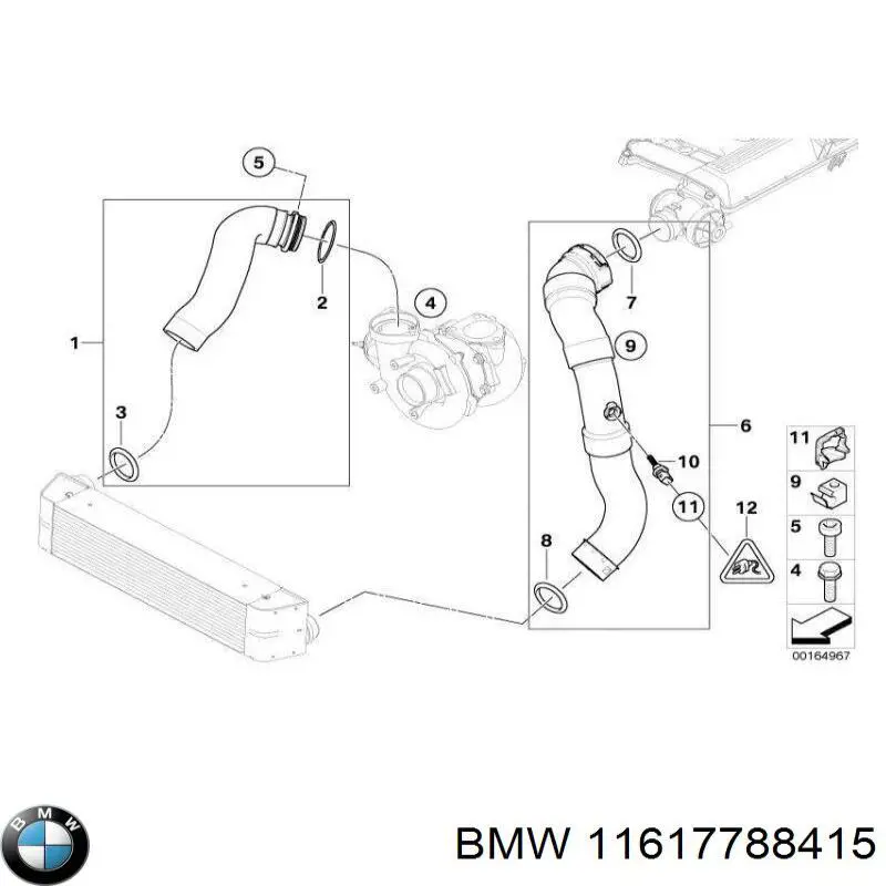 Uszczelka (podkładka) rurki intercoolera BMW 11617788415 cena, od 8,01 USD