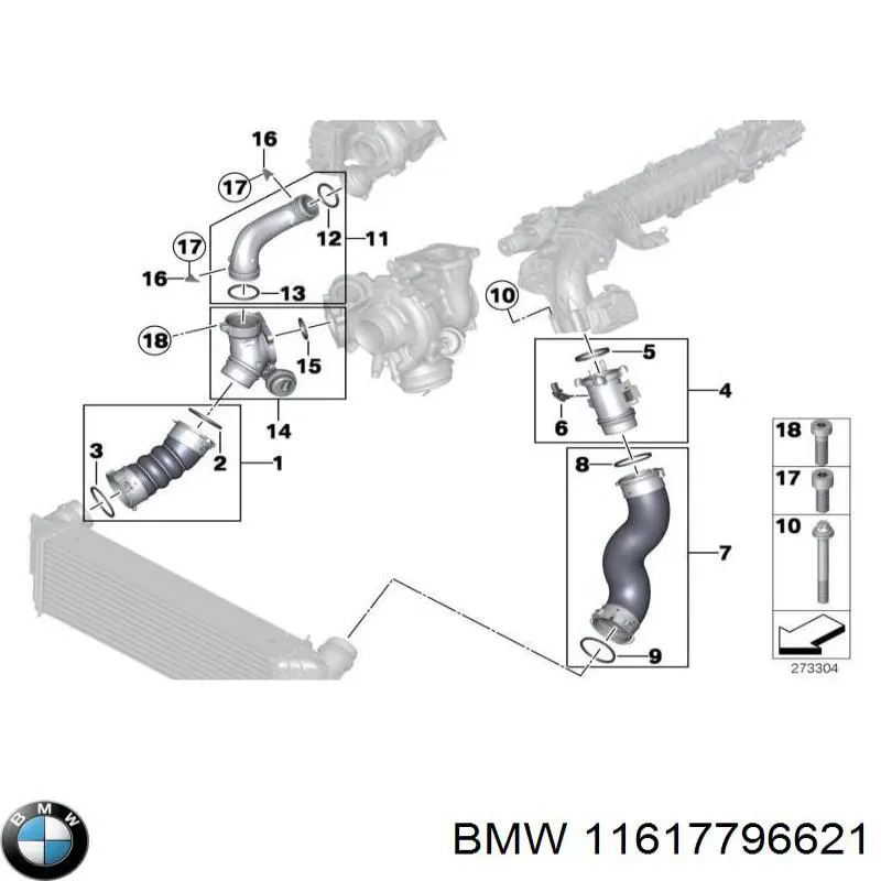 Uszczelka (podkładka) rurki intercoolera BMW 11617796621 cena, od 8,47 USD