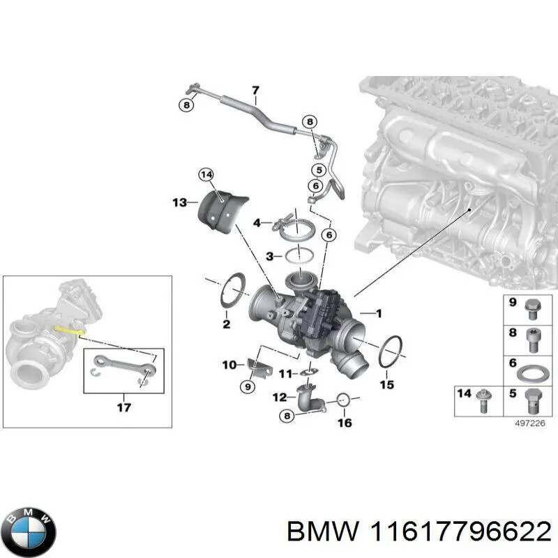 Uszczelka (podkładka) rurki intercoolera BMW 11617796622 cena, od 7,29 USD