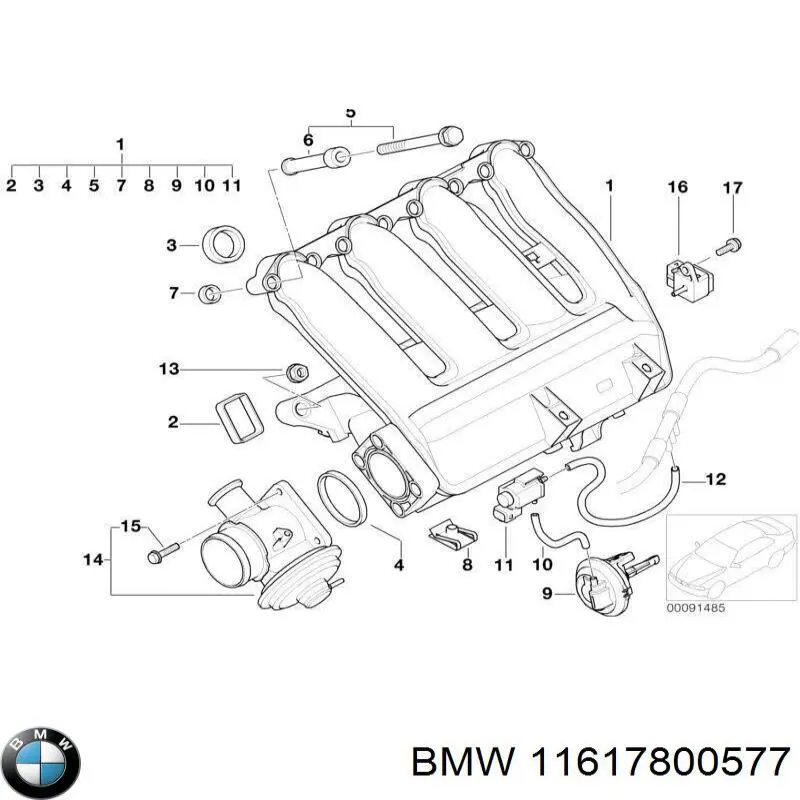 Kolektor ssący do BMW 1 (E81, E87)