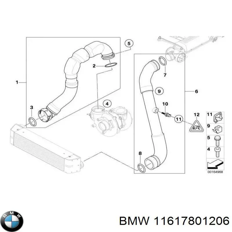 11617801206 BMW Uszczelka turbiny, wkładka elastyczna
