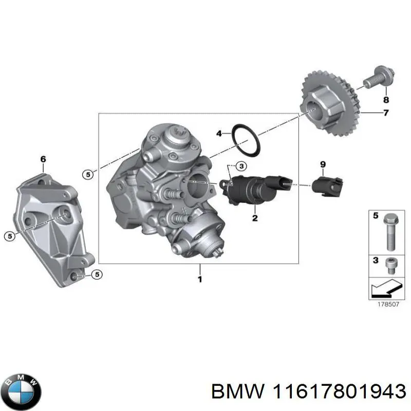 Uszczelka przepustnicy BMW 11617801943