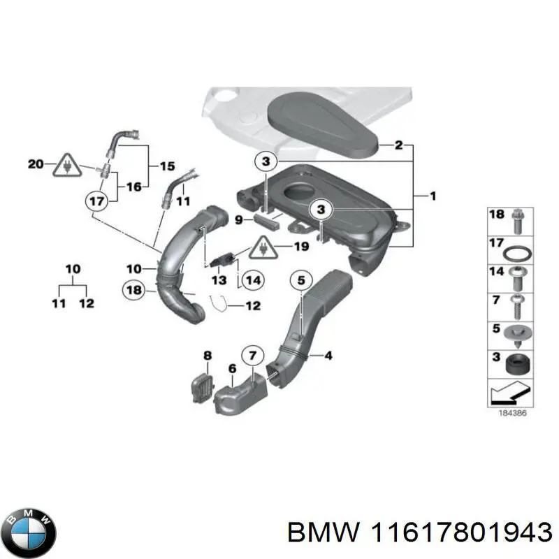 Uszczelka przepustnicy 11617801943 BMW