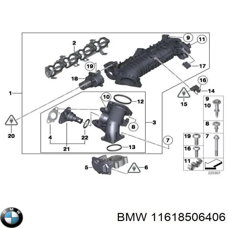 Kolektor ssący BMW 11618506406 cena, od 199,24 USD