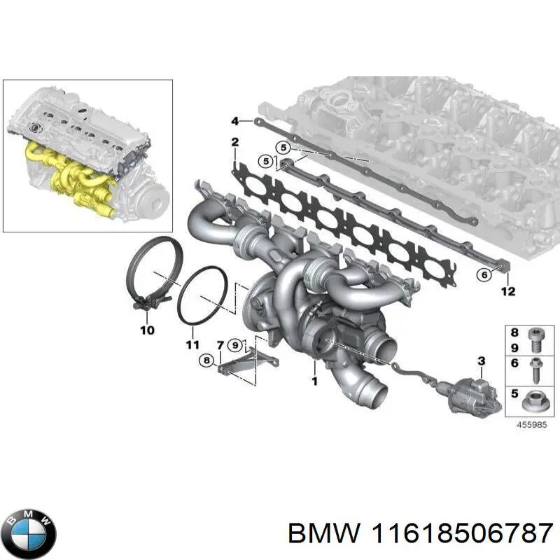11618506787 BMW Uszczelka (podkładka) rurki intercoolera