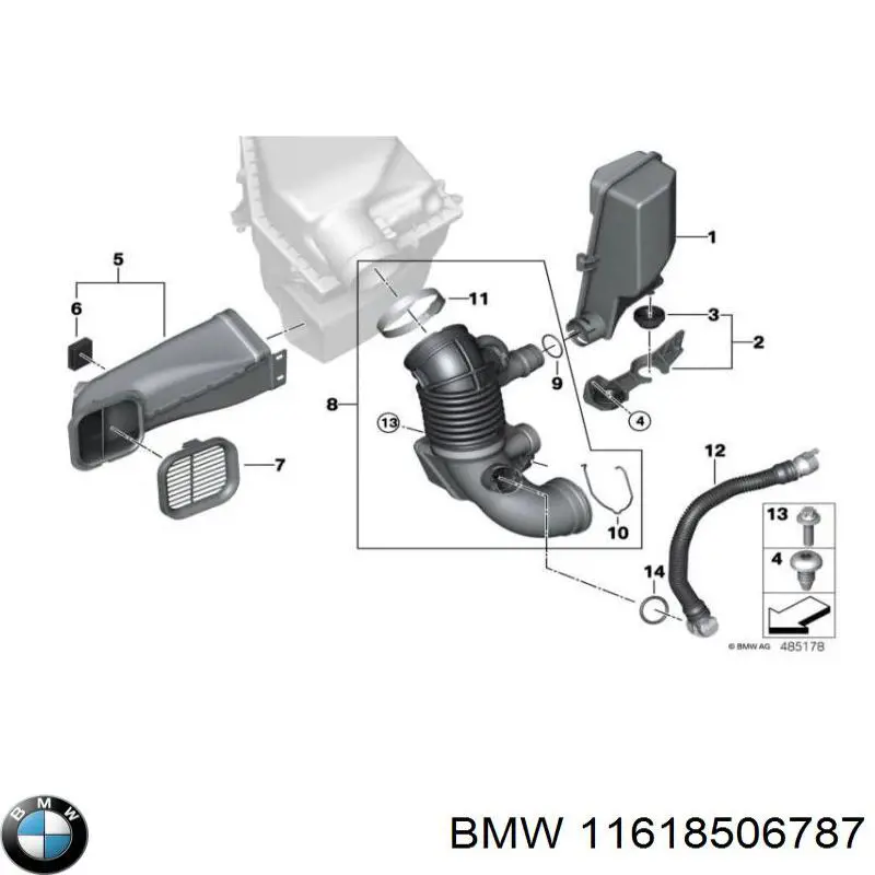 Uszczelka (podkładka) rurki intercoolera BMW 11618506787 cena, od 13,51 USD