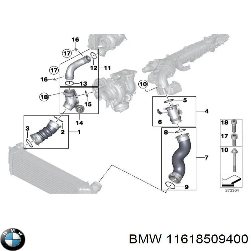 11618509400 BMW Uszczelka kolektora ssącego