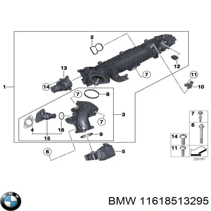 11618513295 BMW uszczelka kolektora ssącego