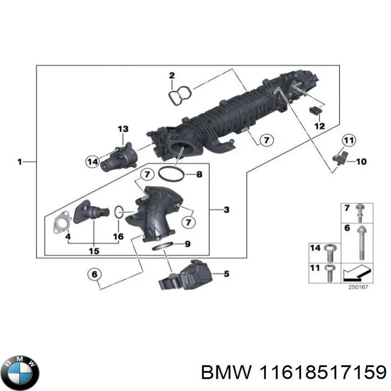 Uszczelka kolektora ssącego BMW 11618517159