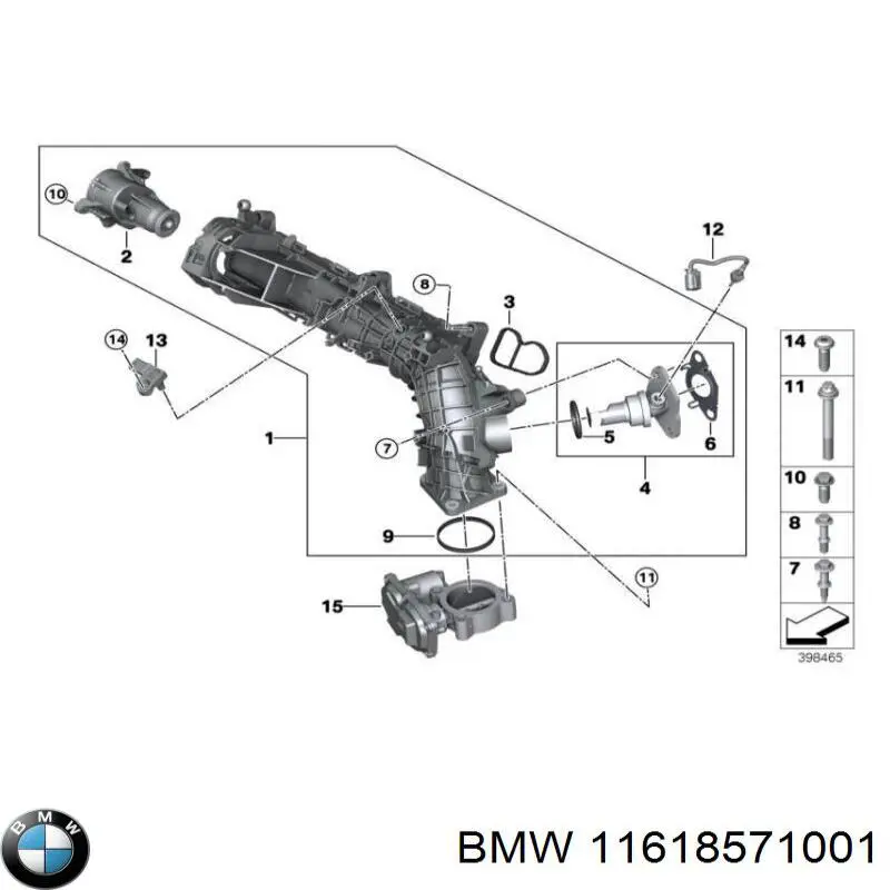 11618571001 BMW uszczelka kolektora ssącego