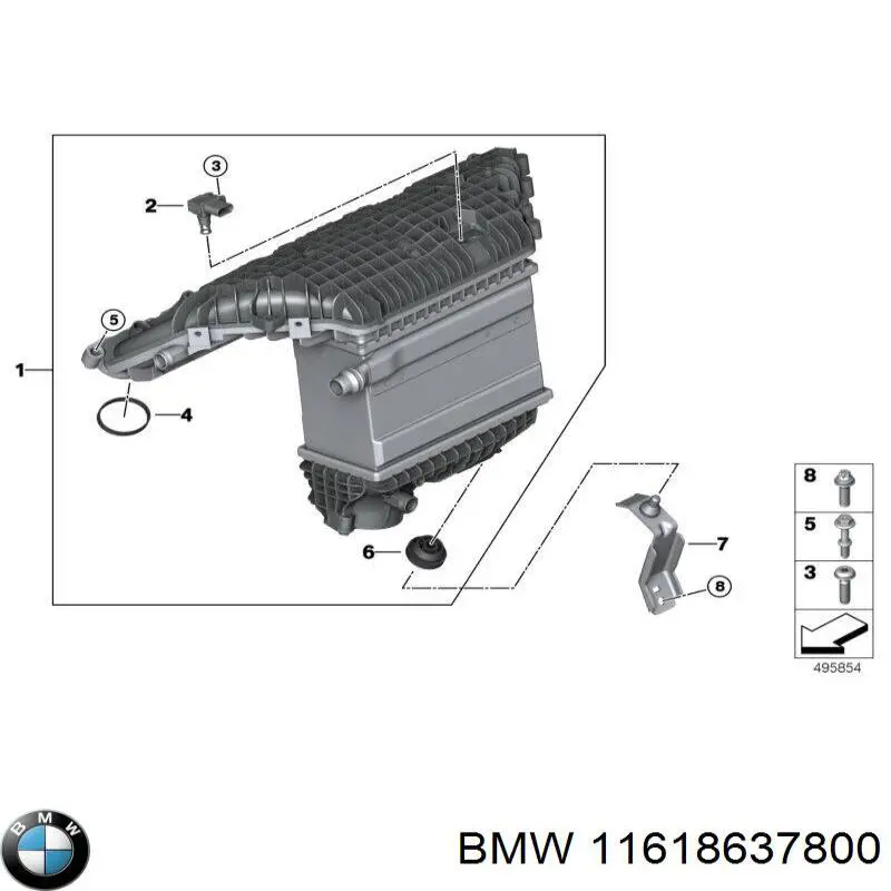 Uszczelka kolektora ssącego 11617524569 BMW