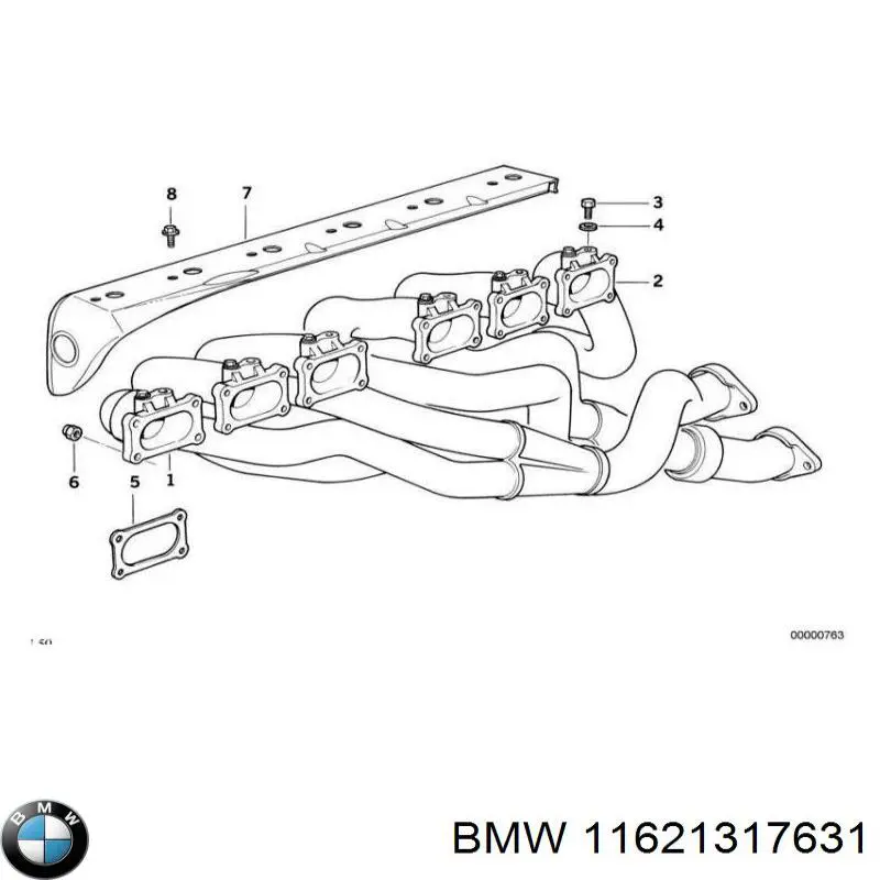 11621317631 BMW uszczelka kolektora wydechowego