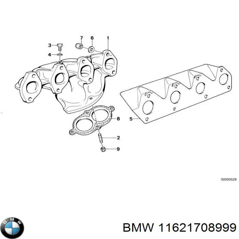 Do koszyka 11621708999 BMW Szpilka kolektora wydechowego