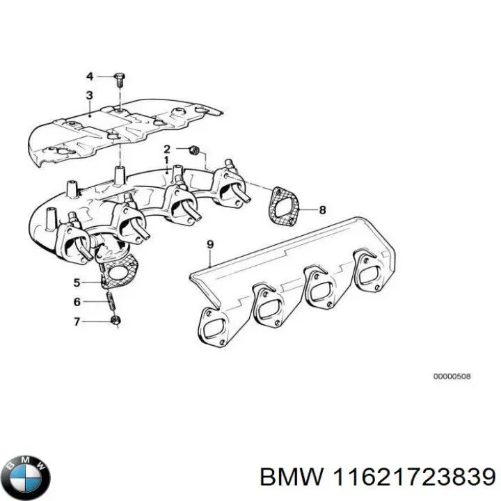 11621723839 BMW uszczelka kolektora wydechowego