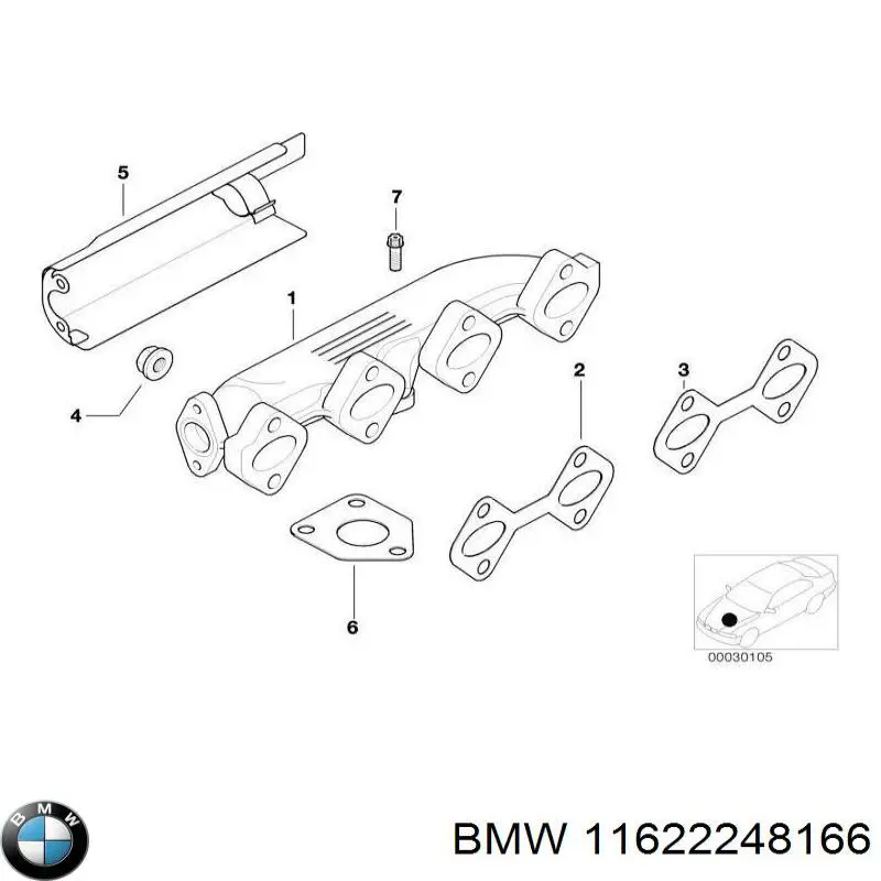Kolektor wydechowy BMW 11622248166 cena, od 215,34 USD