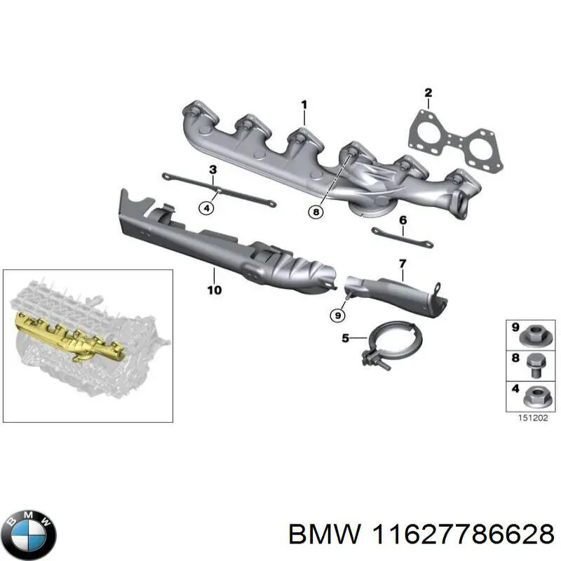 Kolektor wydechowy BMW 5 sedana (E39) (1995 - 2003) cena, od  