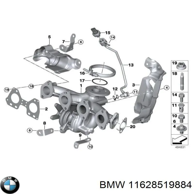 Uszczelka rury odbiornika tłumika BMW 11628519884 cena, od 5,64 USD