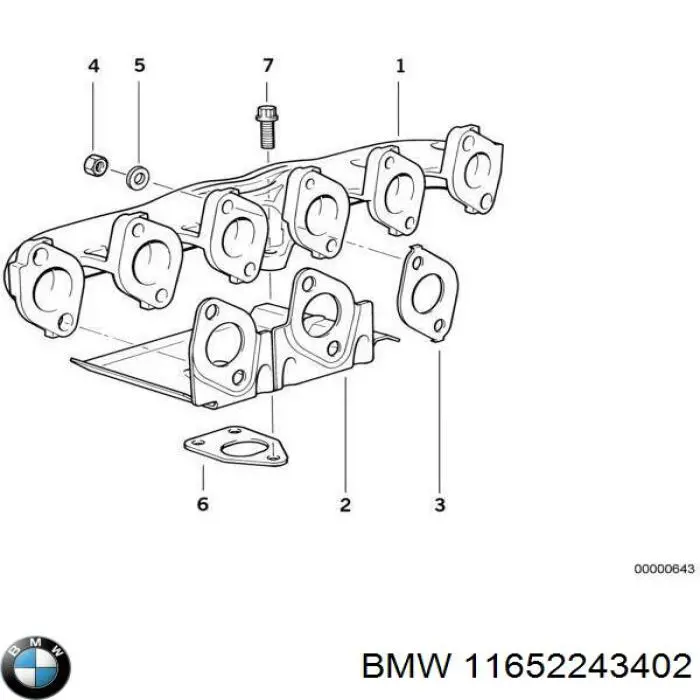 Śruba (szpilka) kolektora wydechowego do BMW 7 (F01, F02, F03, F04)