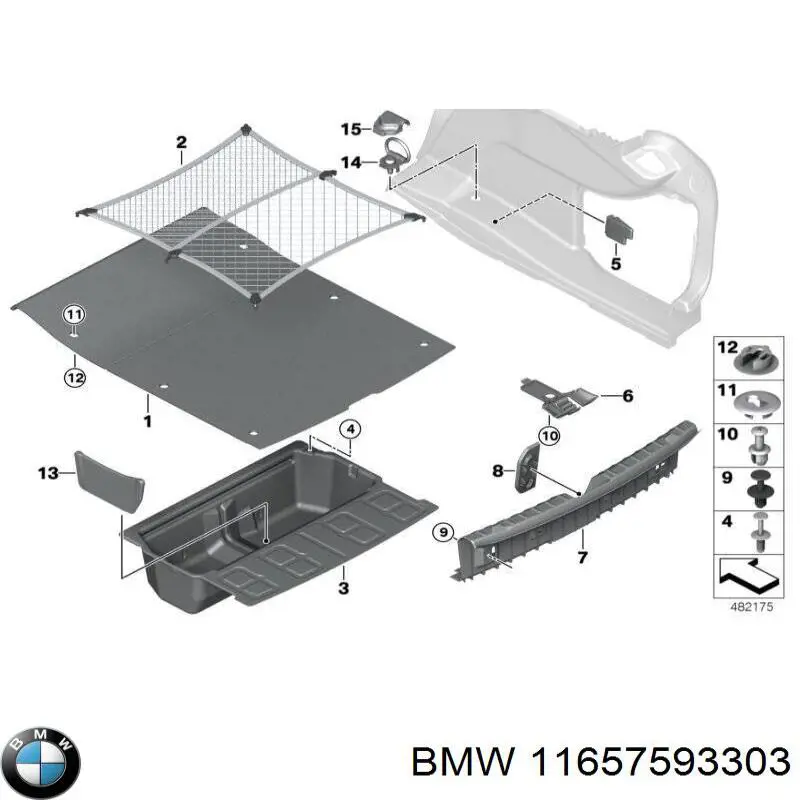 Do koszyka 11657593303 BMW Uszczelka kolektora wydechowego
