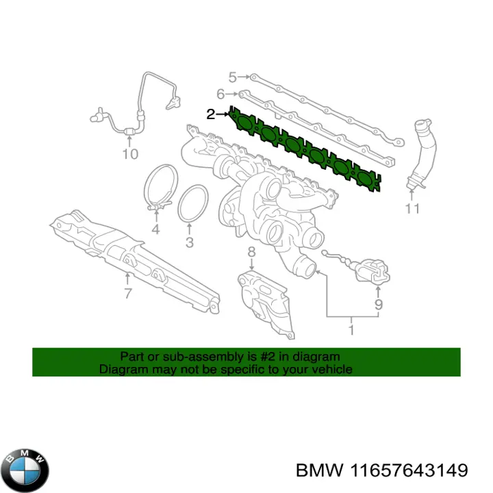 Uszczelka kolektora wydechowego BMW 11657643149 cena, od 30,97 USD